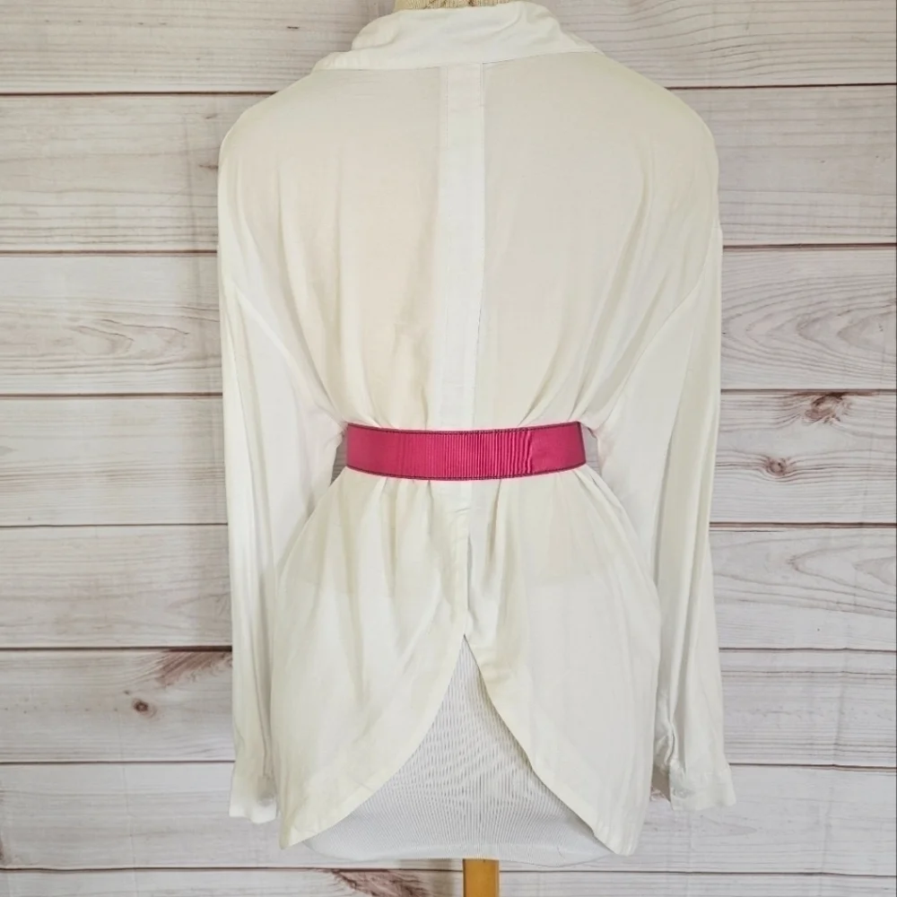 Yves Saint Laurent Rive Gauche Woven Cinch Waist Belt in Pink Size 28